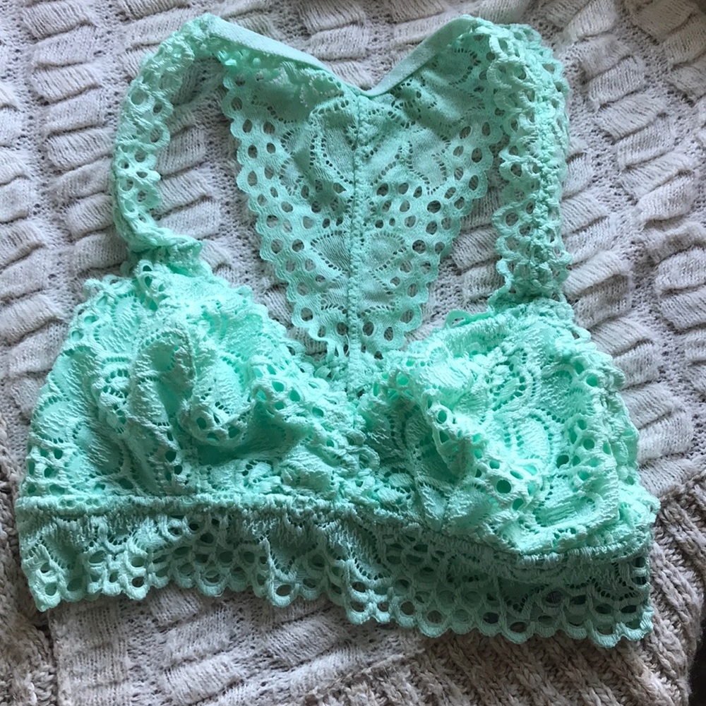 [Aerie] Seafoam Green Lace Racerback Bralette